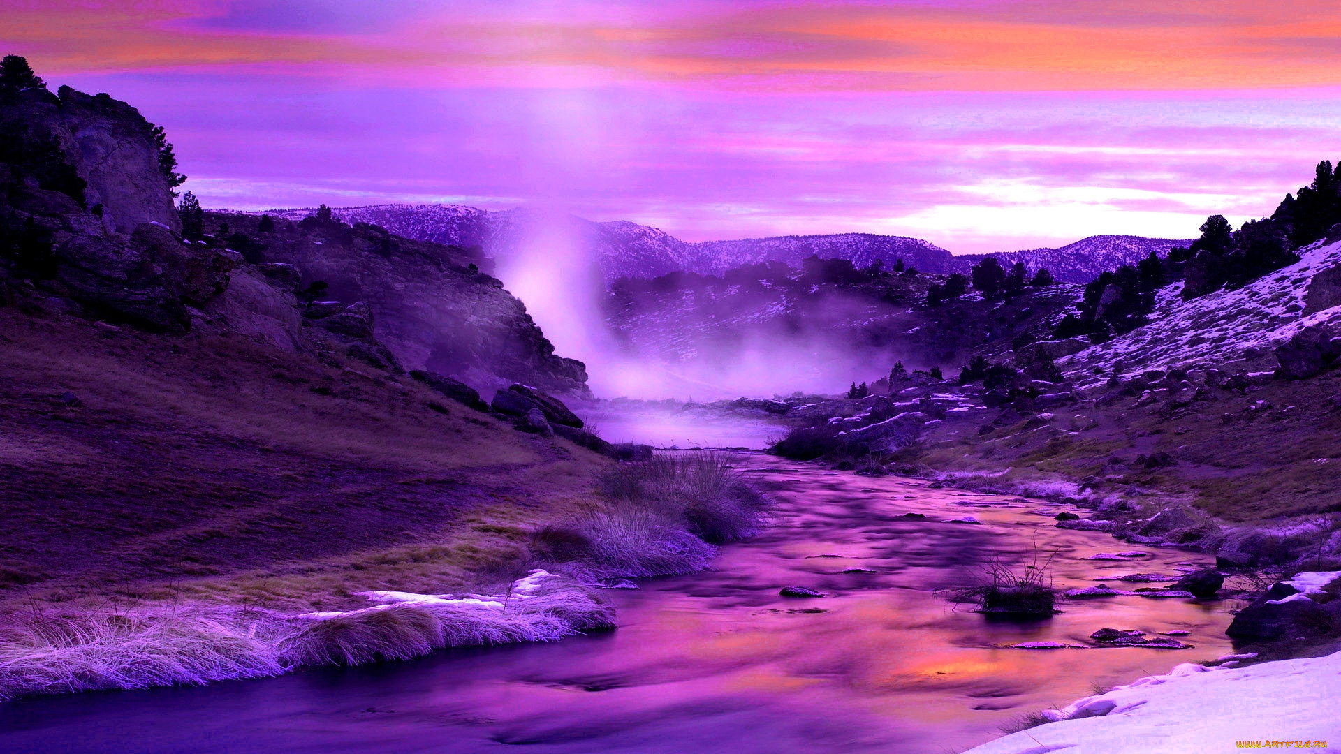 winter, river, flow, , , , , , , 